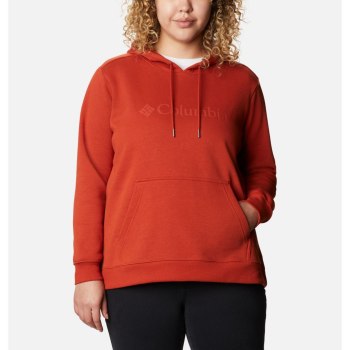 Columbia Logo Plus Size, Sudaderas Con Capucha Vino Para Mujer | 708651-AKJ